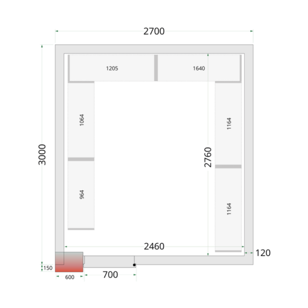 Coldroom Panels 120 mm - CR 270x300x220