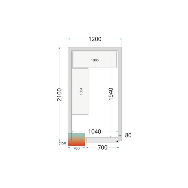 Cold Room Panels 80 mm - CR 120x210x220