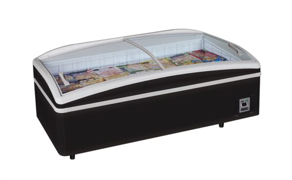 Black Supermarket Freezer - SHALLOW HEAD B-F