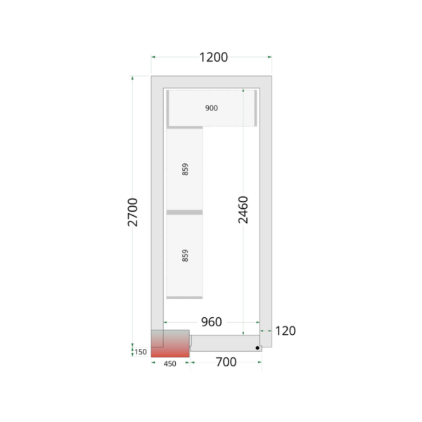 Coldroom Panels 120 mm - CR 120x270x220