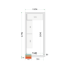 Cold Room Panels 80 mm - CR 120x270x212 NF