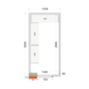 Coldroom Panels 120 mm - CR 150x300x212 NF