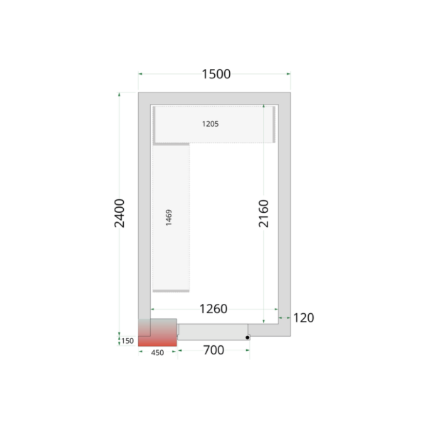 Coldroom Panels 120 mm - CR 150x240x220