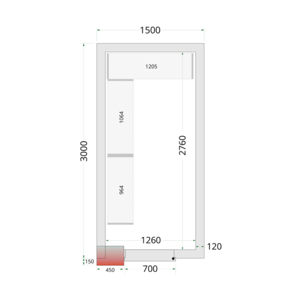 Coldroom Panels 120 mm - CR 150x300x220