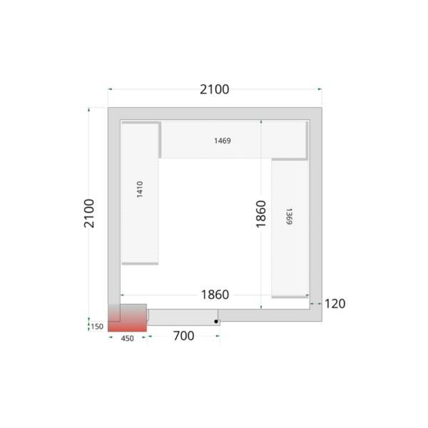 Coldroom Panels 120 mm - CR 210x210x220