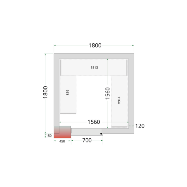 Coldroom Panels 120 mm - CR 180x180x220
