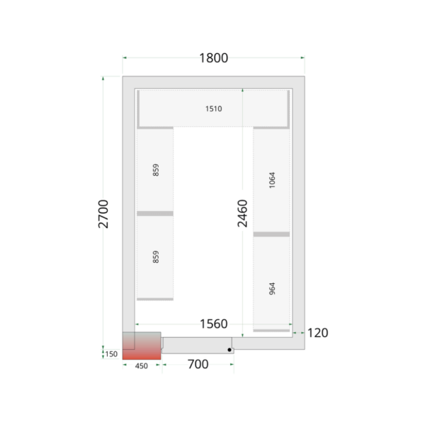 Coldroom Panels 120 mm - CR 180x270x220