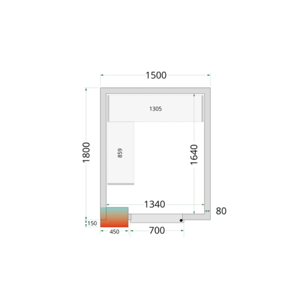 Cold Room Panels 80 mm - CR 150x180x220