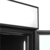 Black 2-door display cooler with canopy - FSC1200H BLACK - Image 2