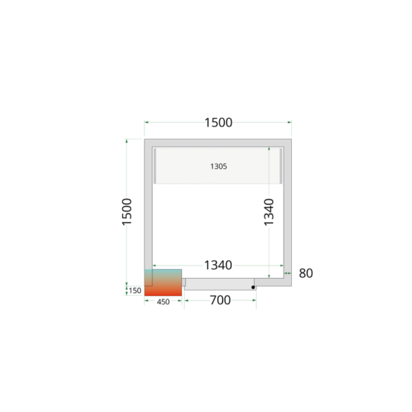 Cold Room Panels 80 mm - CR 150x150x220