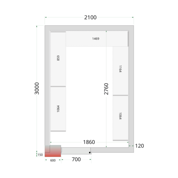 Coldroom Panels 120 mm - CR 210x300x220