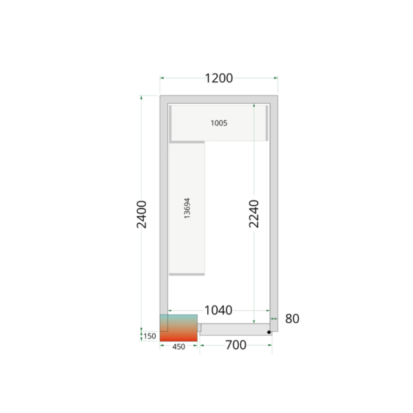 Cold Room Panels 80 mm - CR 120x240x220