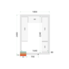 Cold Room Panels 80 mm - CR 180x240x212 NF