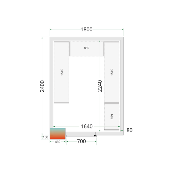 Cold Room Panels 80 mm - CR 180x240x220