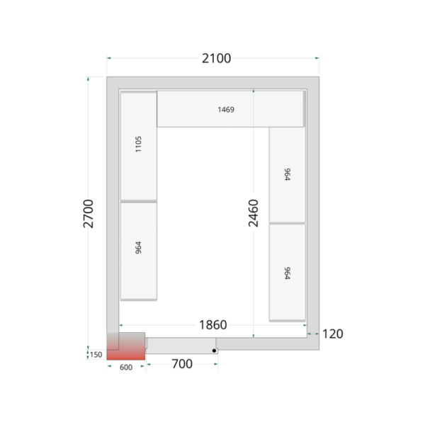 Coldroom Panels 120 mm - CR 210x270x220