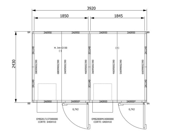 KIDE paariskamber Modular monoblock agregaatidega, riiuliteta