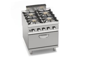 Gaasipliit Bertos Premium S900, 4 põletiga, gaasiahjuga – 860 mm