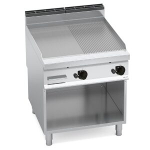 Gaasi-plaatgrill Bertos Maxima 900, sile/ribiline plaat – 860 mm