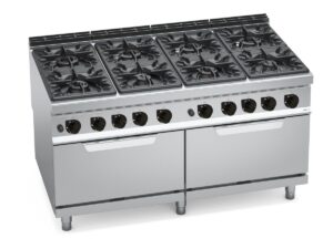 Gaasipliit Bertos Maxima 900, 8 põletiga, kahe gaasiahjuga – 1690 mm